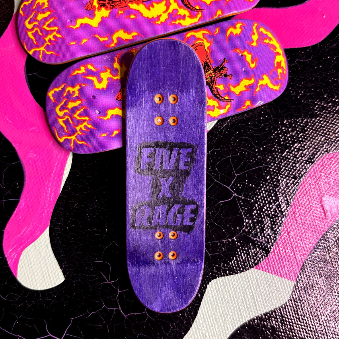 RageQuit X Five Luck WU Sacred Hatchet Real Wear 29mm - Purple/Red/Yellow